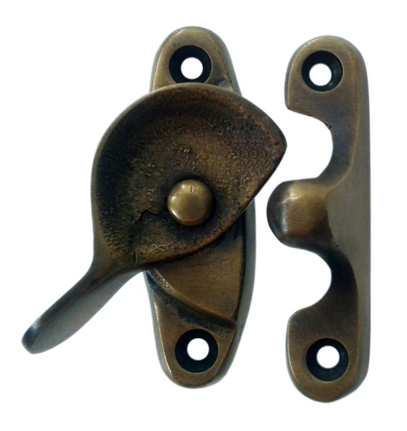 Nesha Design Components Heavy Forged Brass Traditional Window Sash Lock - Image 2